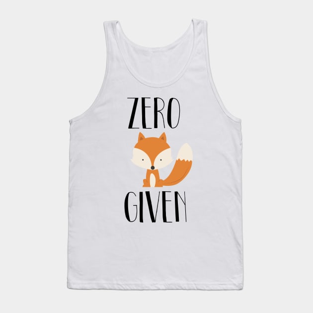 Zero Fox Given Tank Top by mariansar